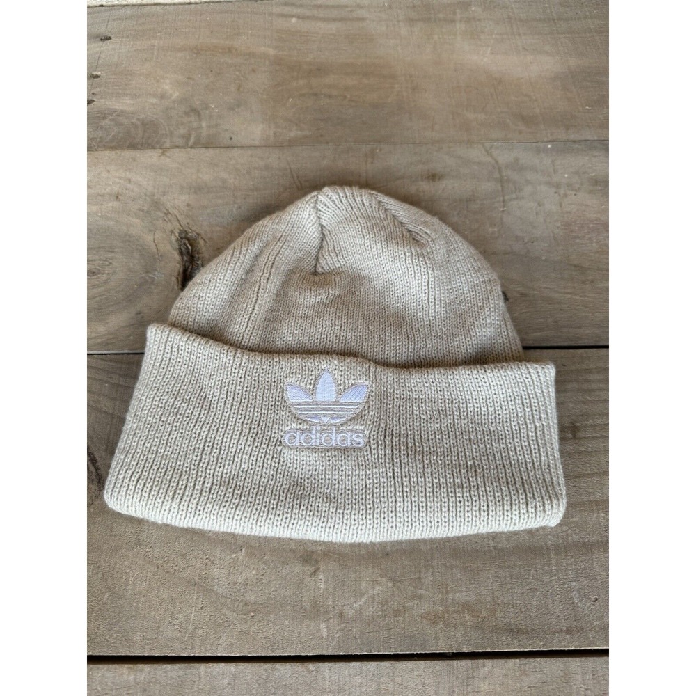 Adidas Women's Fit Original Trefoil Beanie One Size Beige‎